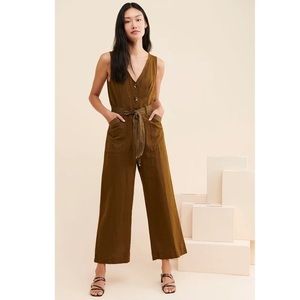 NWT Anthropologie Rhian Belted Jumpsuit